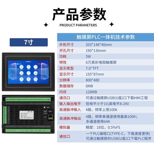 合二为一，智控未来——探索昆仑通态MCGS 7寸物联网触摸屏PLC一体机如何重塑工业控制体验